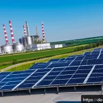 Home 18 탄소예산 모델의 경제적 영향 분석 - A modern industrial factory in Germany focusing on decarbonization: high-tech steel and chemical pro...